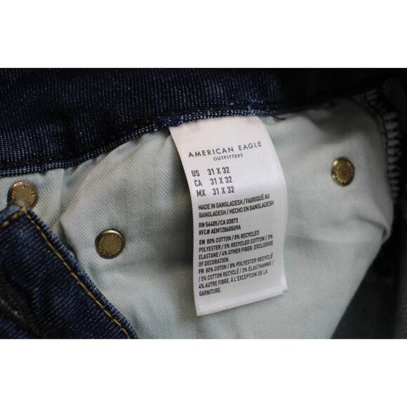 American Eagle Jeans Mens 31 x 32 Blue Denim Airflex 360 Skinny - Picture 4 of 10